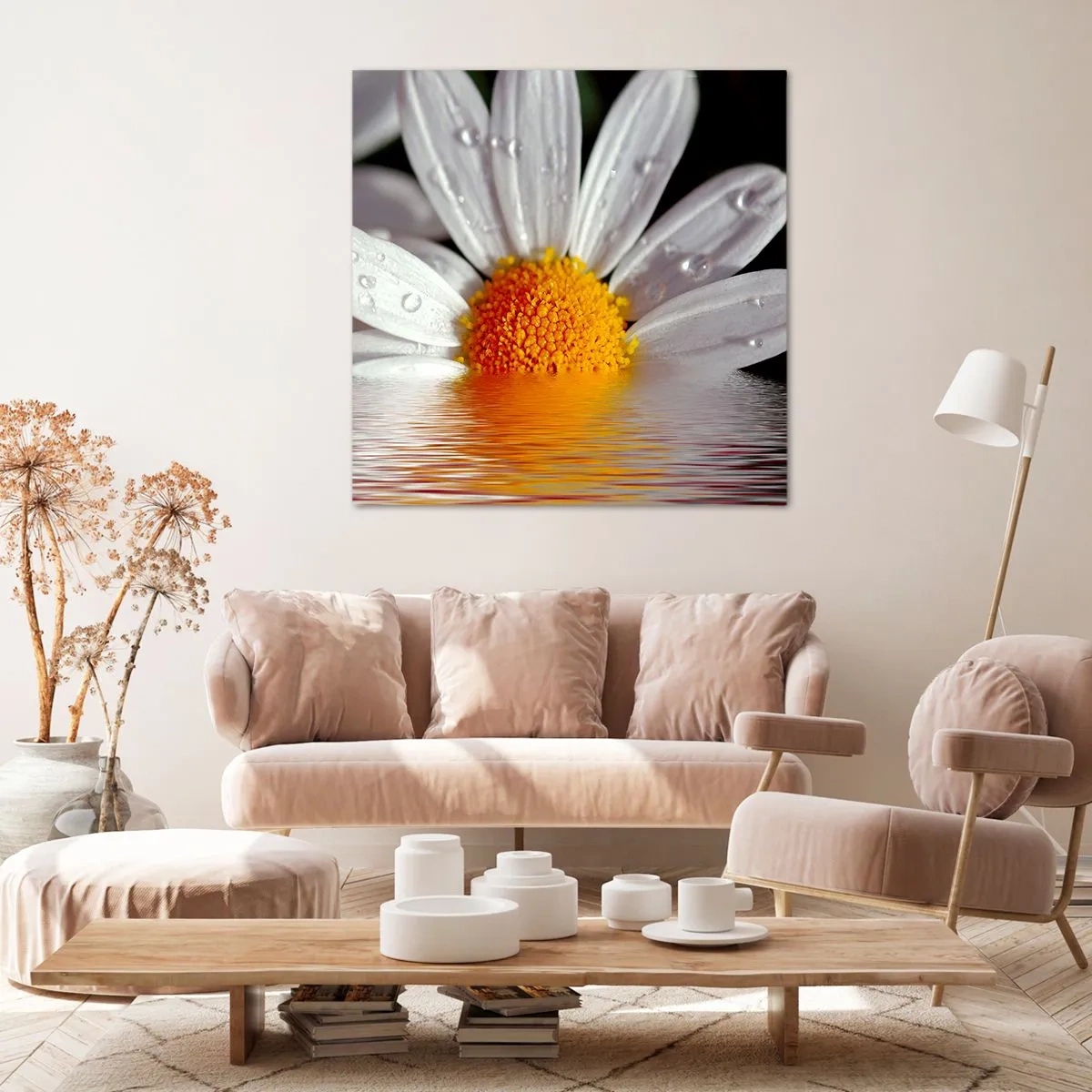 Quadro su tela - Stampe su Tela - L'alba della margherita - 60x60 cm