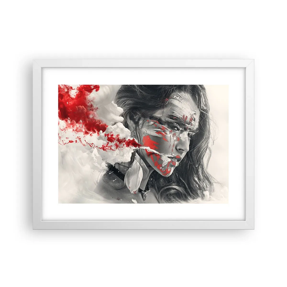 Poster in cornice bianca - Nei vapori dell'assurdo - 40x30 cm