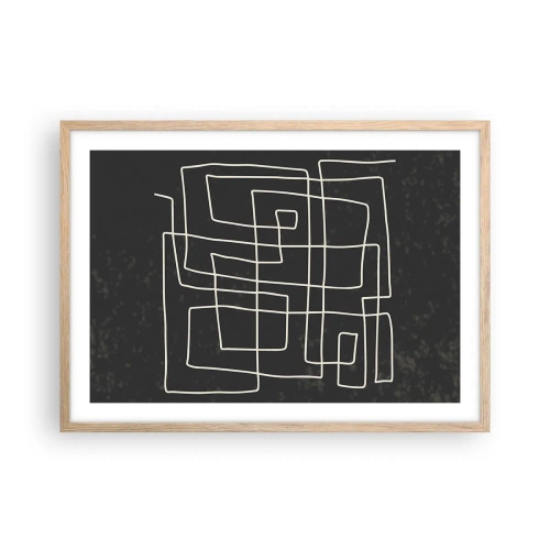 Poster in cornice rovere chiaro - Non è così semplice - 70x50 cm