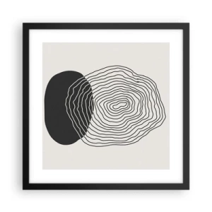 Poster in cornice nera - Durata e vibrazione - 40x40 cm