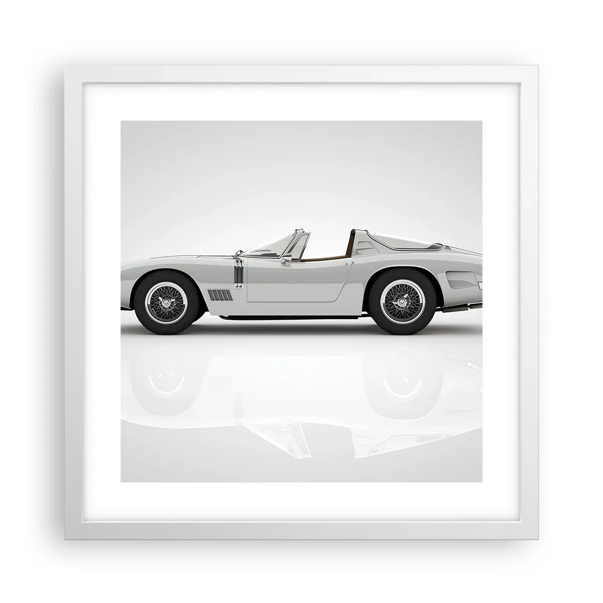 Poster in cornice bianca - Promessa di divertimento - 40x40 cm