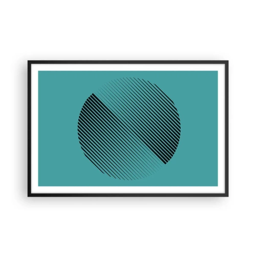 Poster in cornice nera - Cerchio: variazione geometrica - 91x61 cm