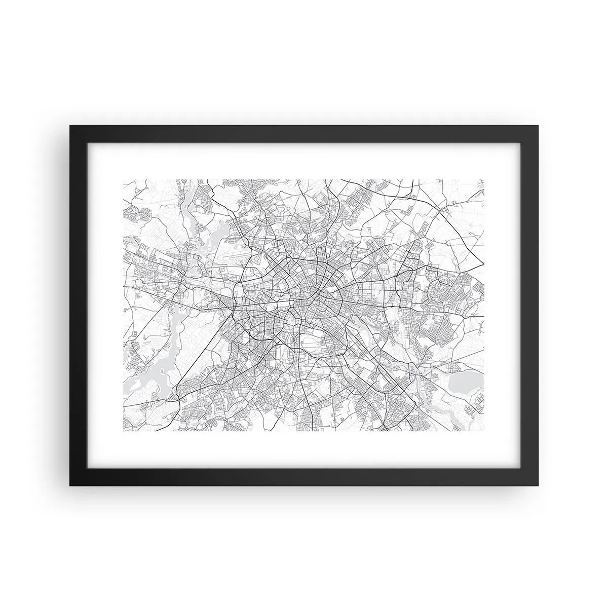 Poster in cornice nera - Il fiore di Berlino - 40x30 cm