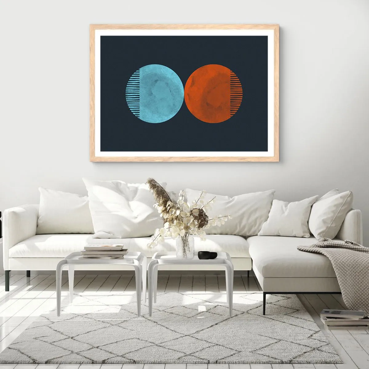 Poster in cornice rovere chiaro - Solo geometria? - 100x70 cm