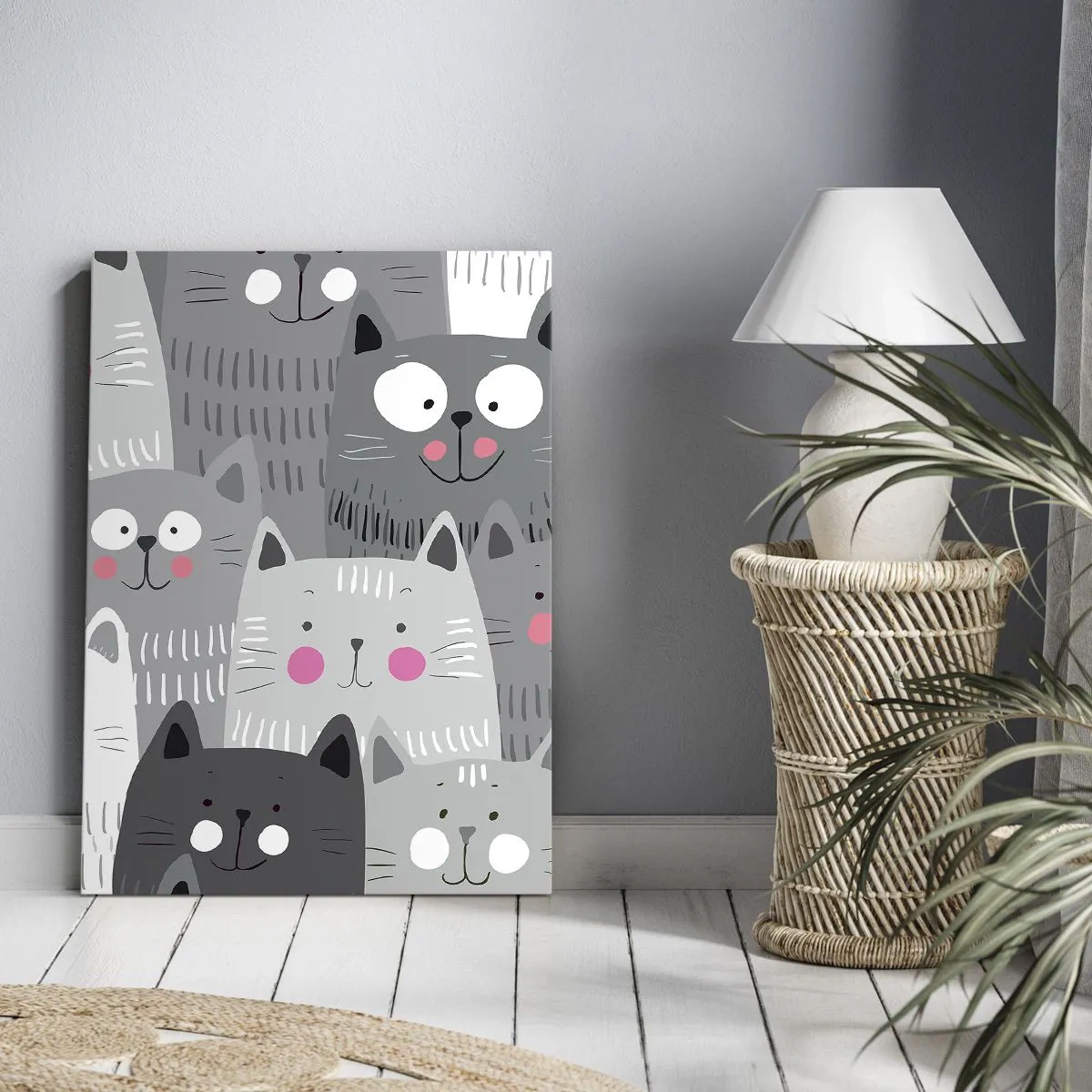Quadro su tela - Stampe su Tela - Il mondo dei gatti - 45x80 cm