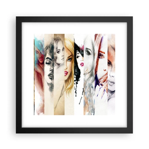 Poster in cornice nera - E sei sempre tu - 30x30 cm