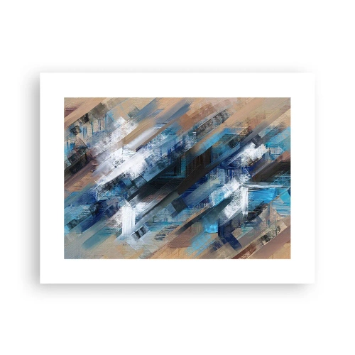 Poster - Sulla diagonale blu - 40x30 cm