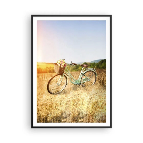 Poster in cornice nera - Resto qui un attimo - 70x100 cm