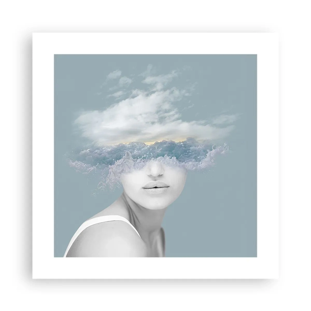 Poster - Con la testa tra le nuvole - 40x40 cm