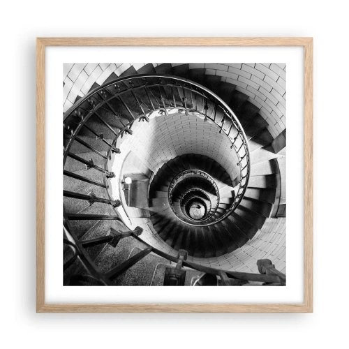 Poster in cornice rovere chiaro - Ancora più in alto - 50x50 cm