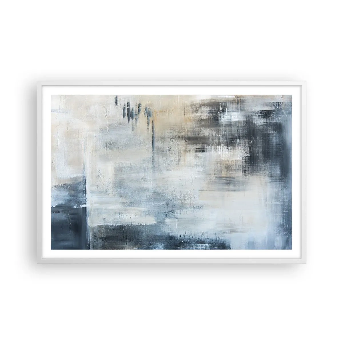 Poster in cornice bianca - Coperti dal blu - 91x61 cm