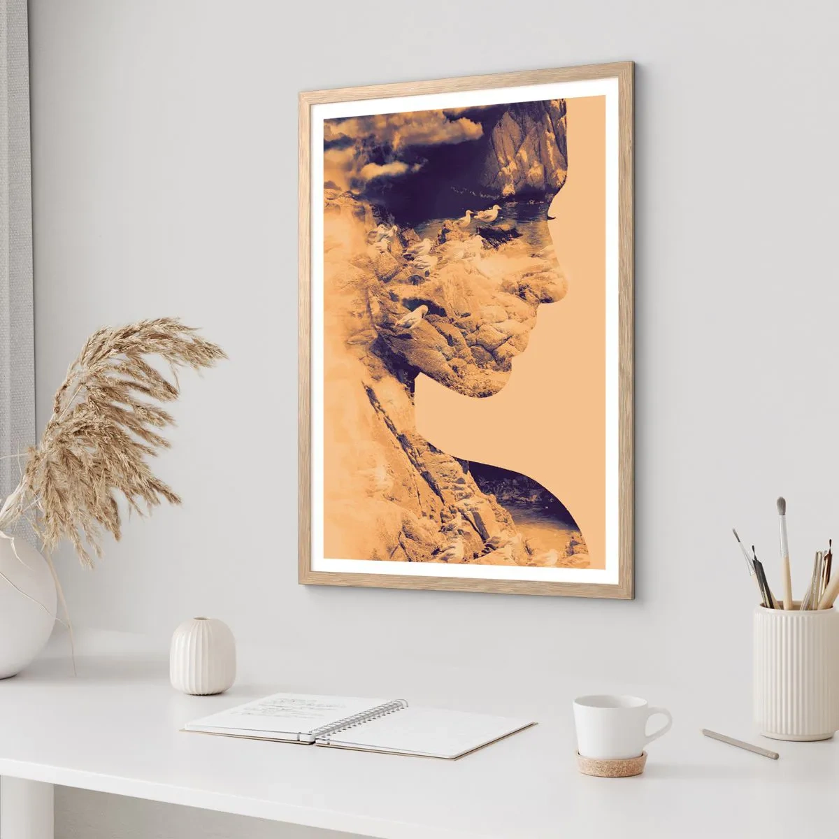 Poster in cornice rovere chiaro - Bella di natura - 61x91 cm