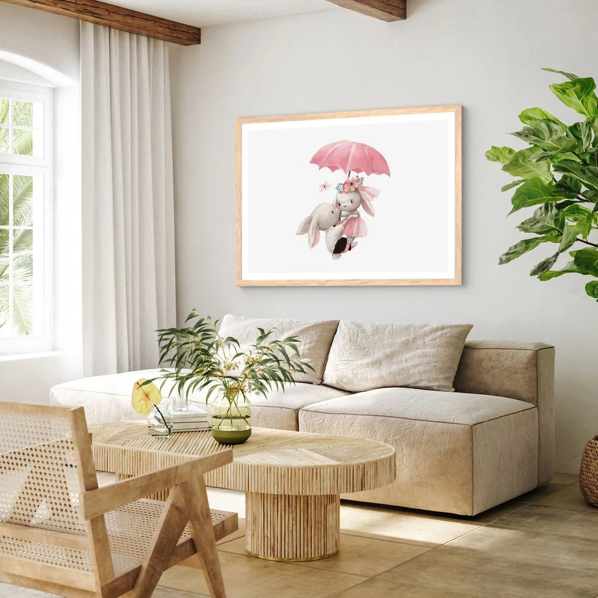 Poster in cornice rovere chiaro - Questo è proprio amore - 40x30 cm