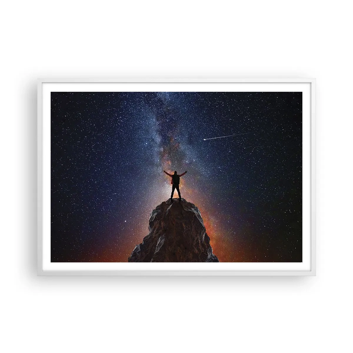 Poster in cornice bianca - La forza è con me! - 100x70 cm