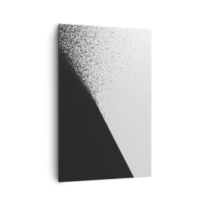 Quadro su tela - Stampe su Tela - Astrazione minimalista in bianco e nero con punti sparsi - 80x120cm - Più veloce, sempre di più - Decorazione murale moderna per soggiorno e camera da letto ARTTOR