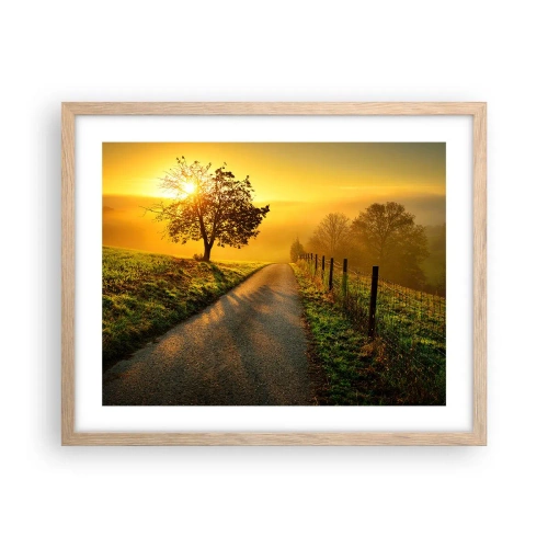 Poster in cornice rovere chiaro - Pomeriggio di miele - 50x40 cm