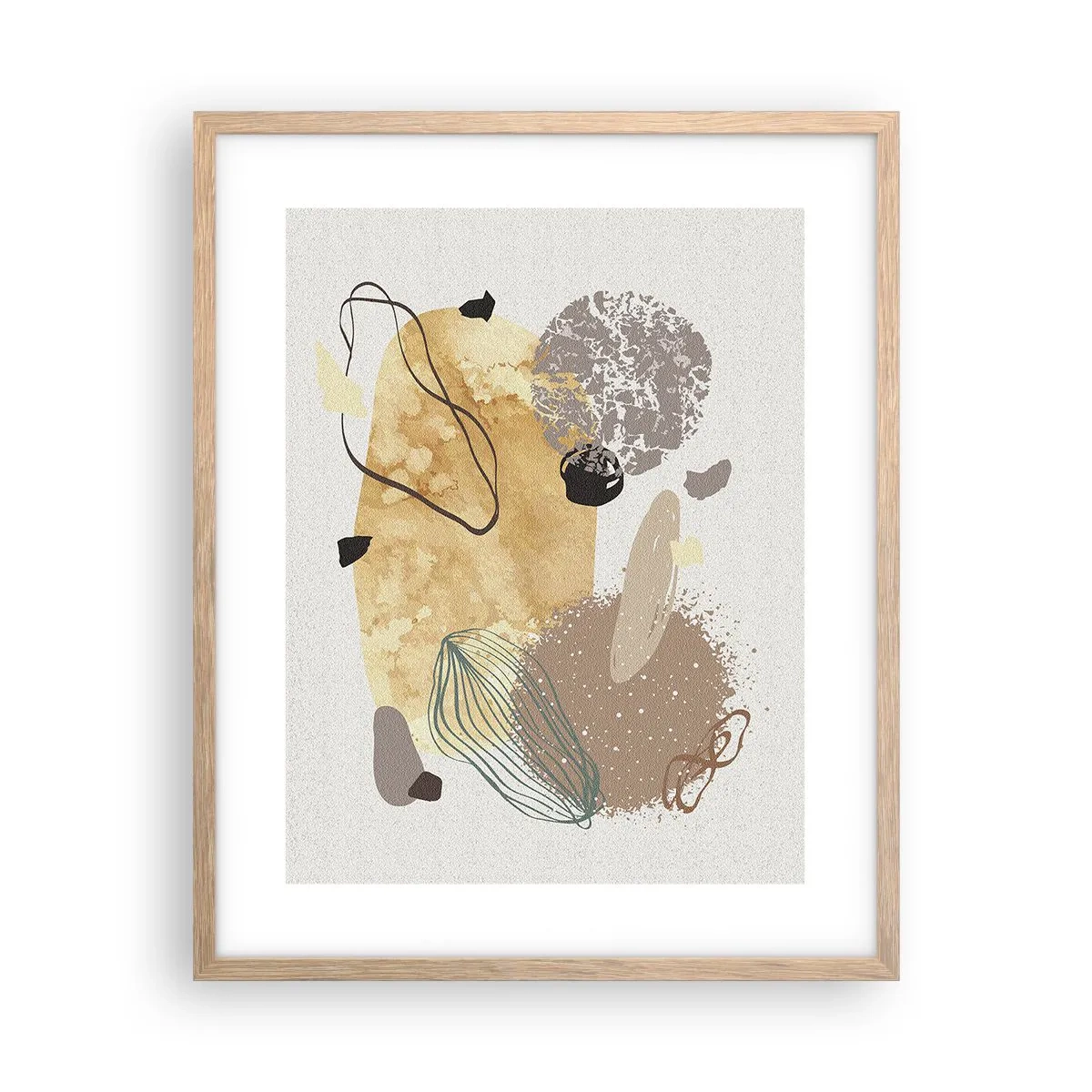 Poster in cornice rovere chiaro - Schizzologia applicata - 40x50 cm