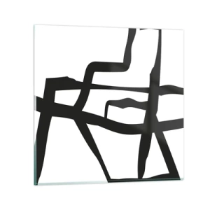 Quadro su vetro - Struttura bianca e nera - 60x60 cm