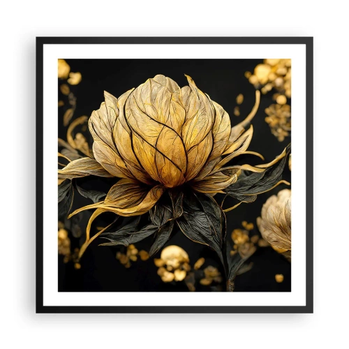 Poster in cornice nera - Delicata fragilità - 60x60 cm