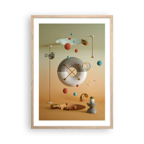 Poster in cornice rovere chiaro - Tutto può succedere - 50x70 cm