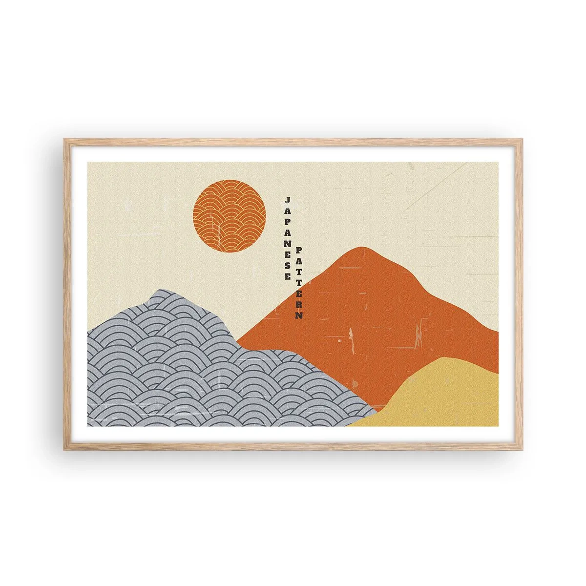 Poster in cornice rovere chiaro - Spirito giapponese - 91x61 cm