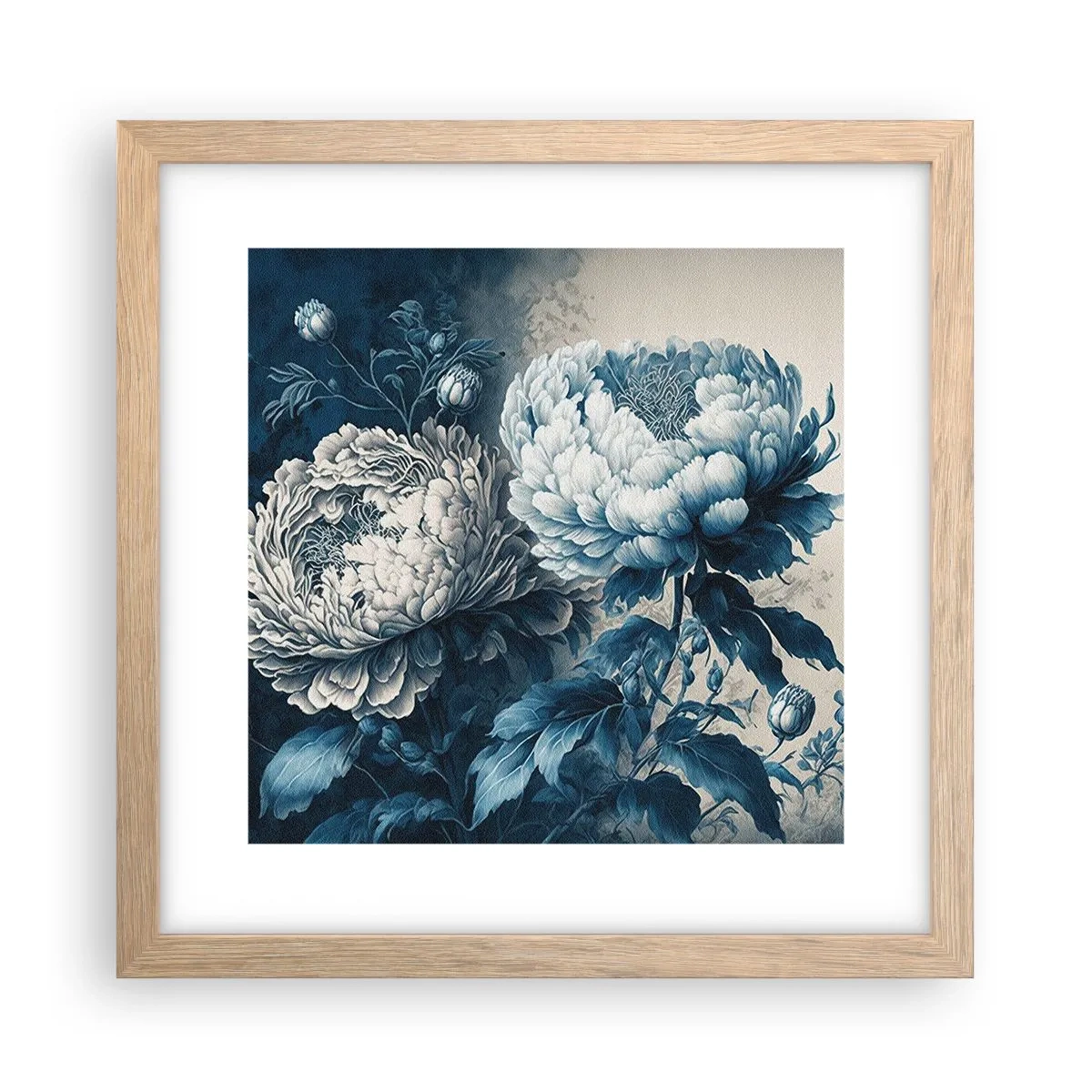 Poster in cornice rovere chiaro - Coppia perfetta - 30x30 cm