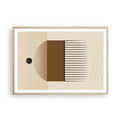 Poster in cornice rovere chiaro - Diversi stati - 100x70 cm