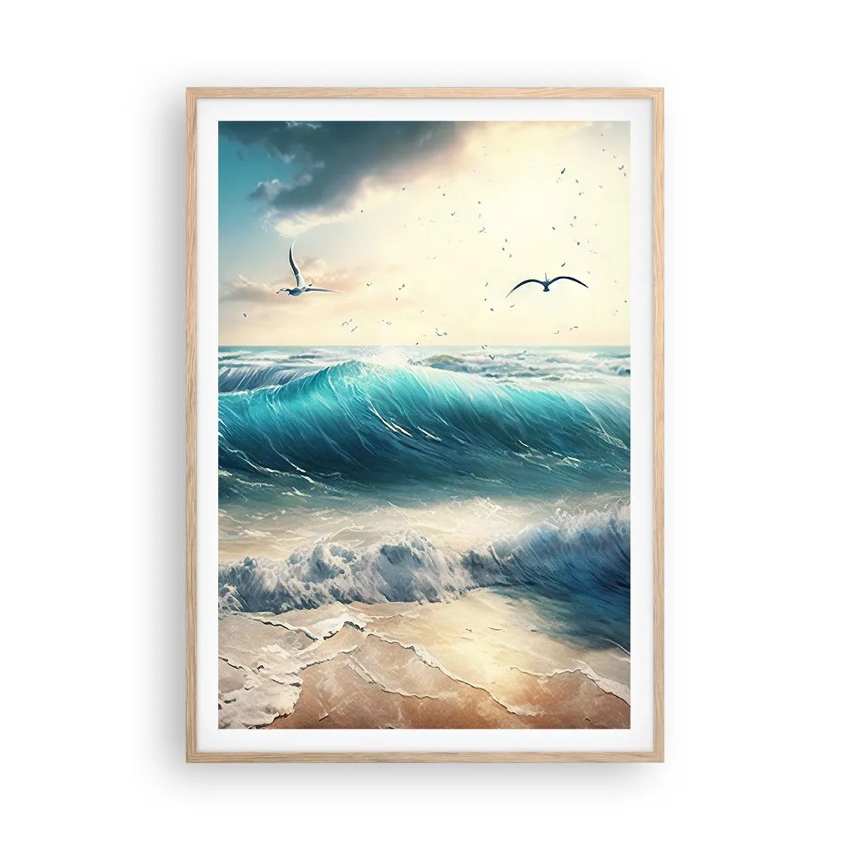 Poster in cornice rovere chiaro - Mormora solo per te - 70x100 cm