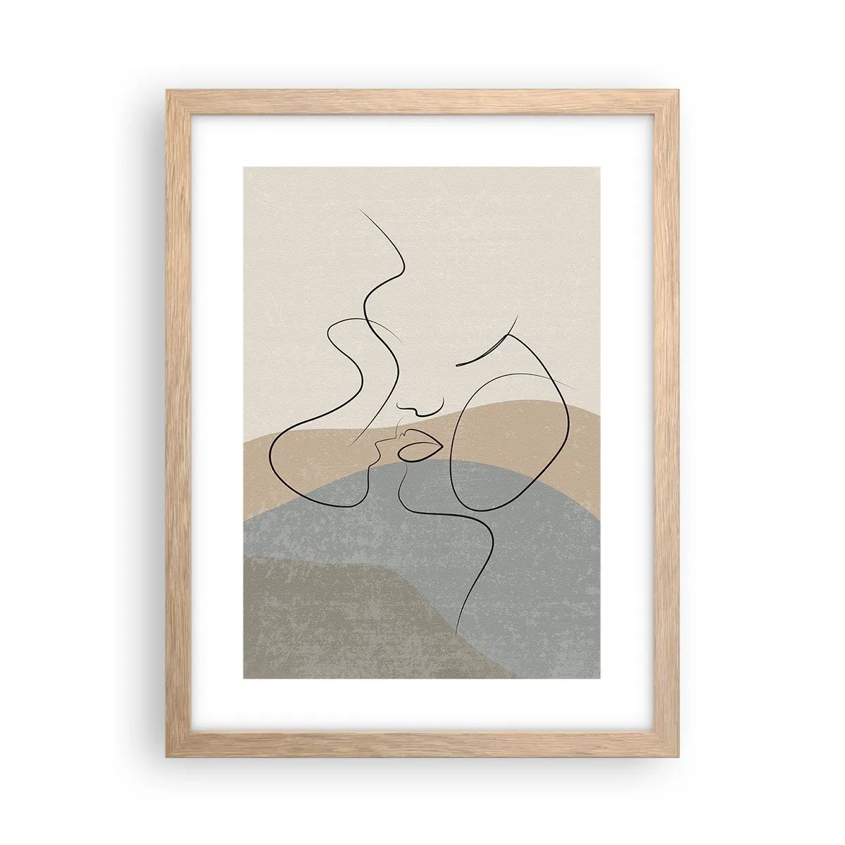 Poster in cornice rovere chiaro - Come un tocco di pennello - 30x40 cm