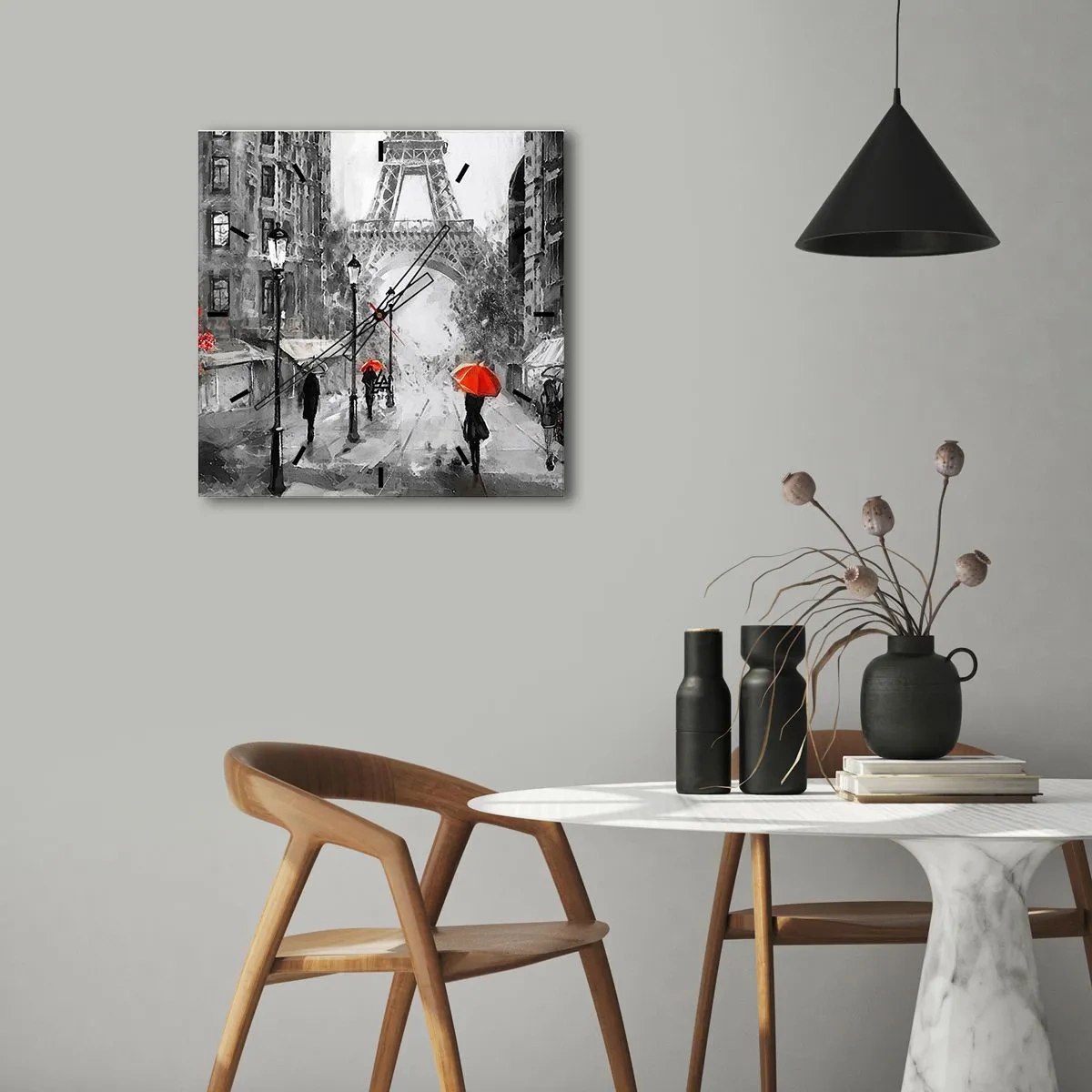 Orologio da parete - Orologio in Vetro - Tutte le strade portano da lei - 40x40 cm