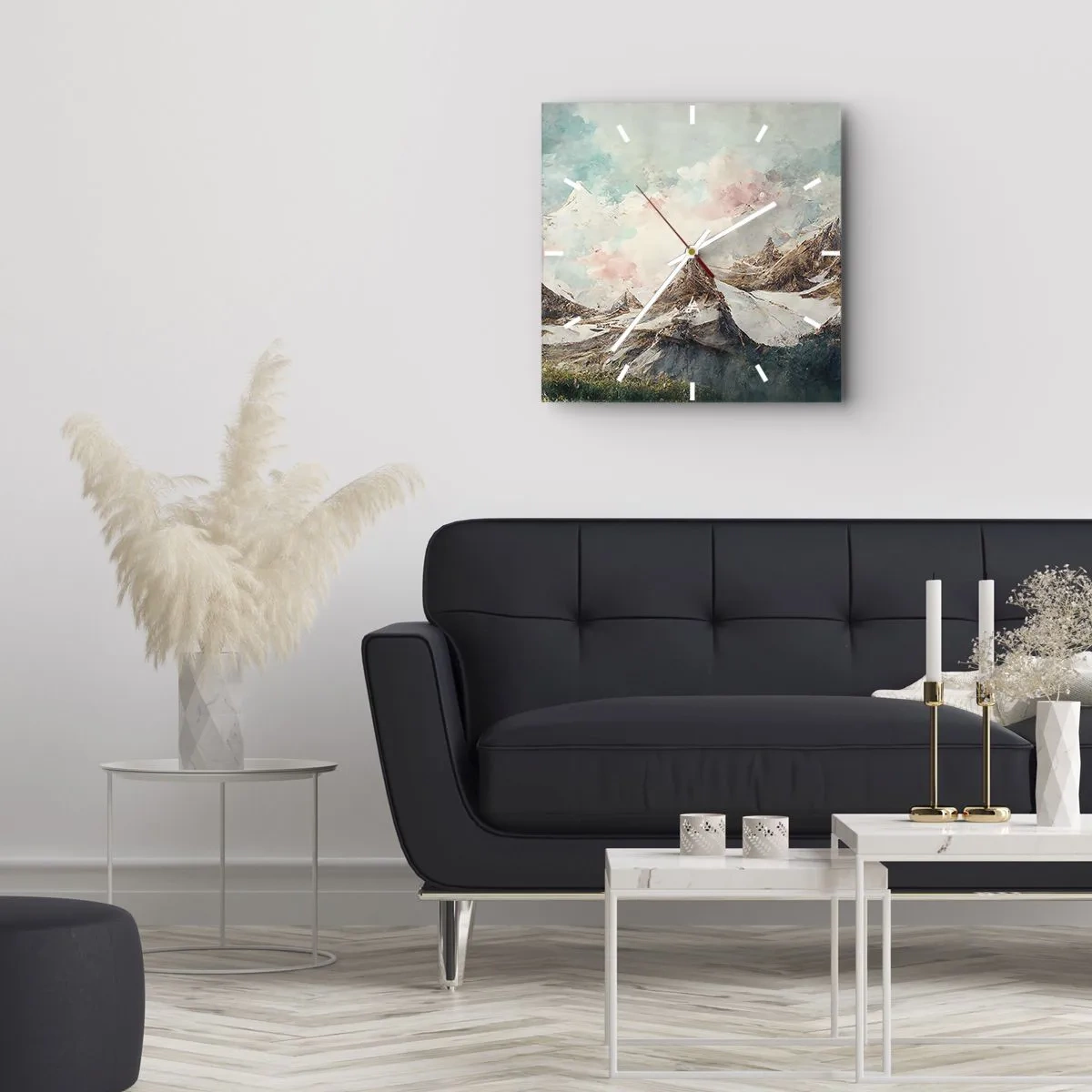 Orologio da parete - Orologio in Vetro - Lame di roccia - 40x40 cm