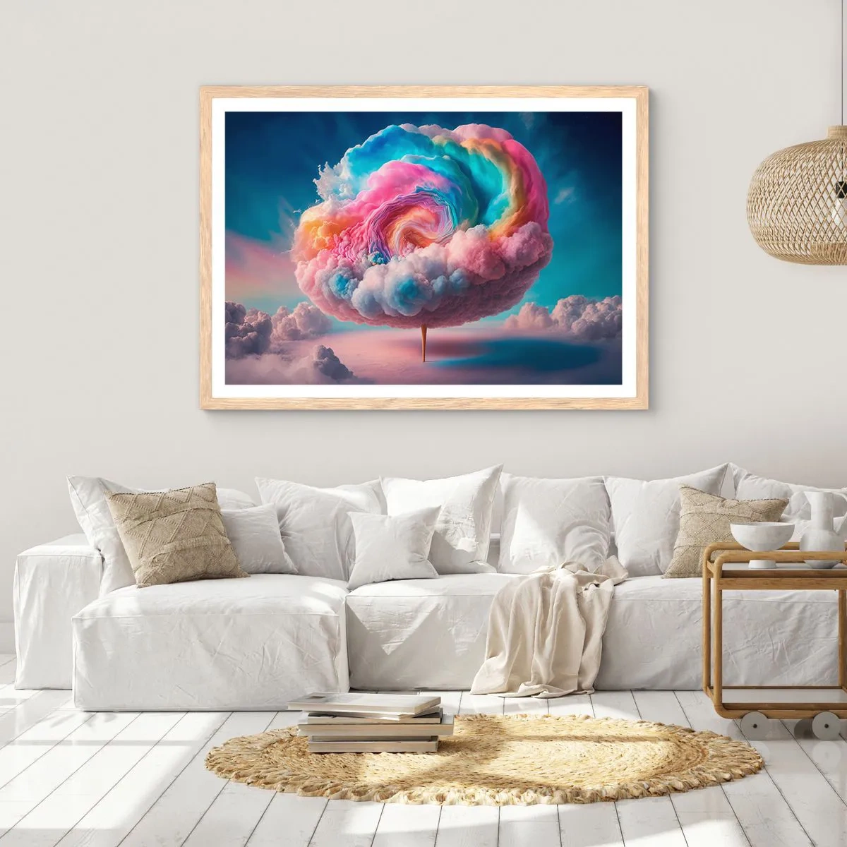 Poster in cornice rovere chiaro - Il sogno del luna park - 40x30 cm