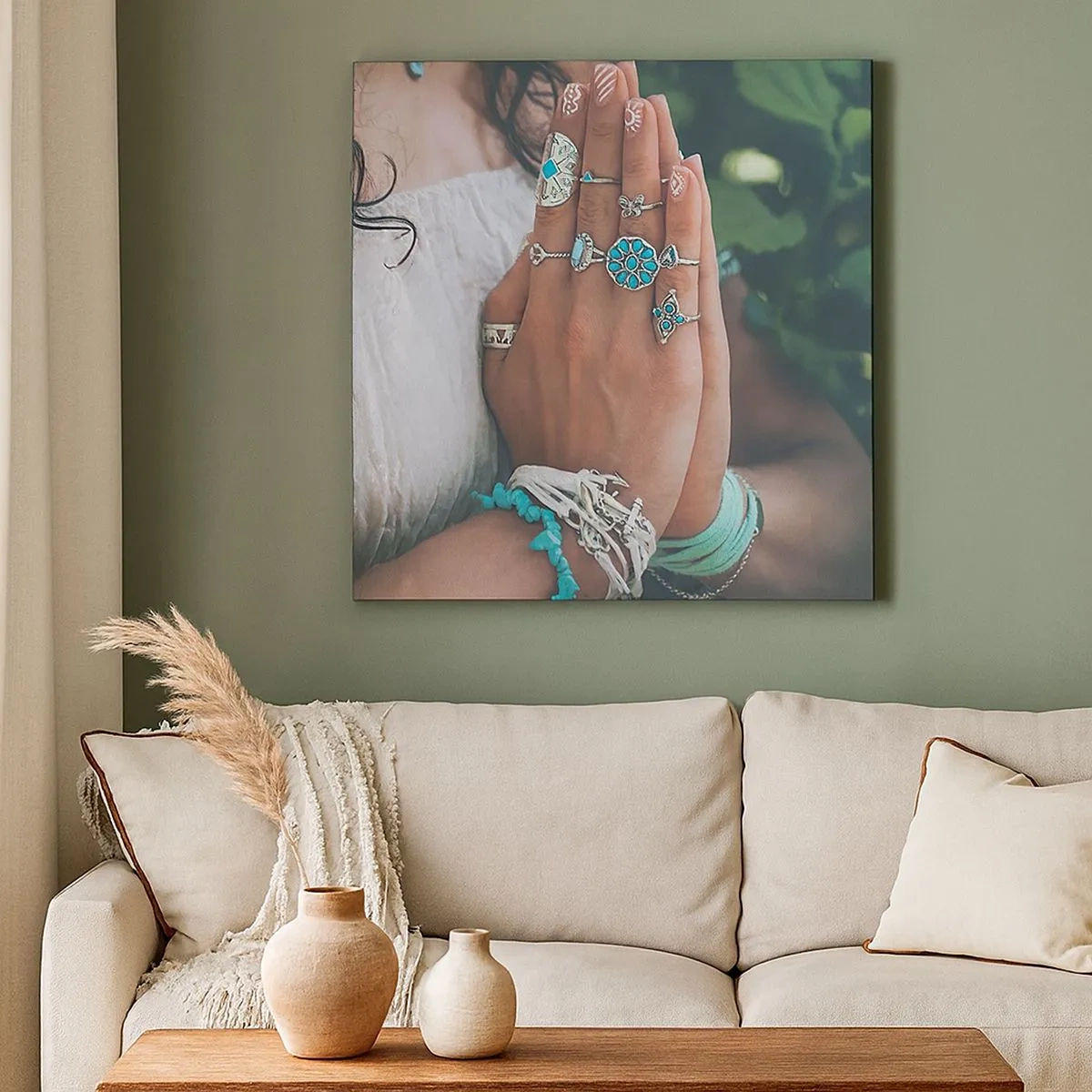 Quadro su tela - Stampe su Tela - Benvenuto al centro dell'essere - 30x30 cm