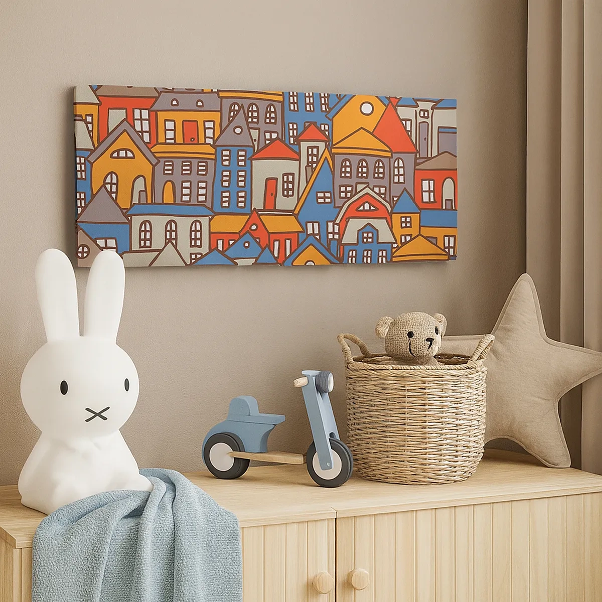 Quadro su tela - Stampe su Tela - Una casa dietro l'altra - 30x30 cm