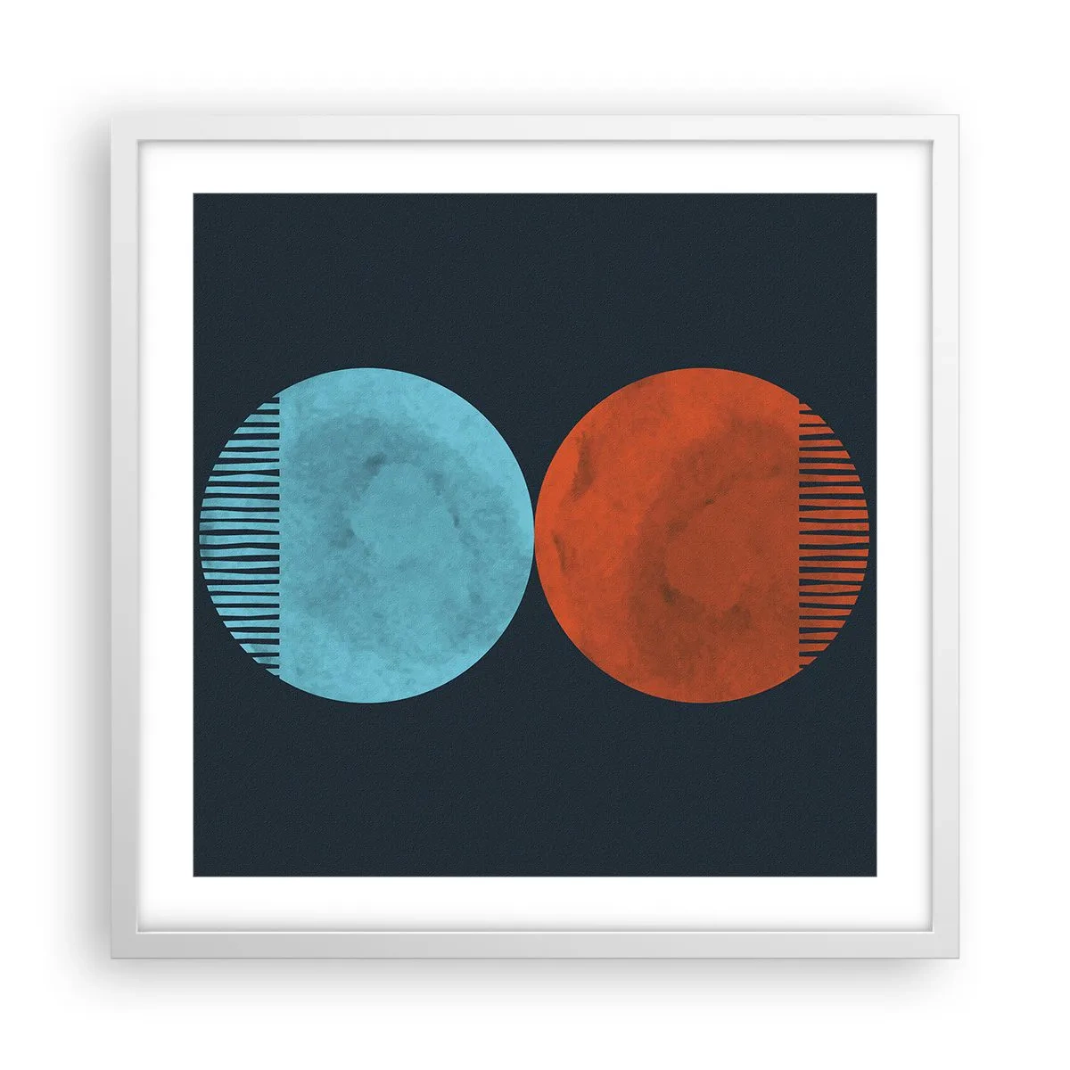 Poster in cornice bianca - Solo geometria? - 50x50 cm