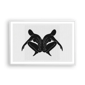 Poster in cornice bianca - Anima comune - 91x61 cm