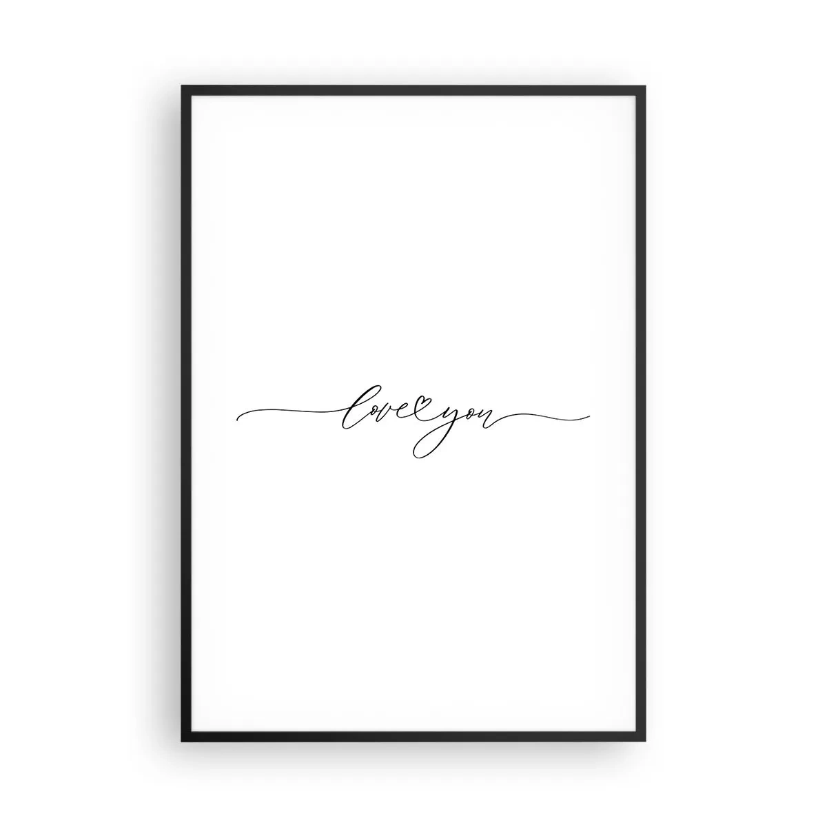 Poster in cornice nera - Bianco e nero - 70x100 cm