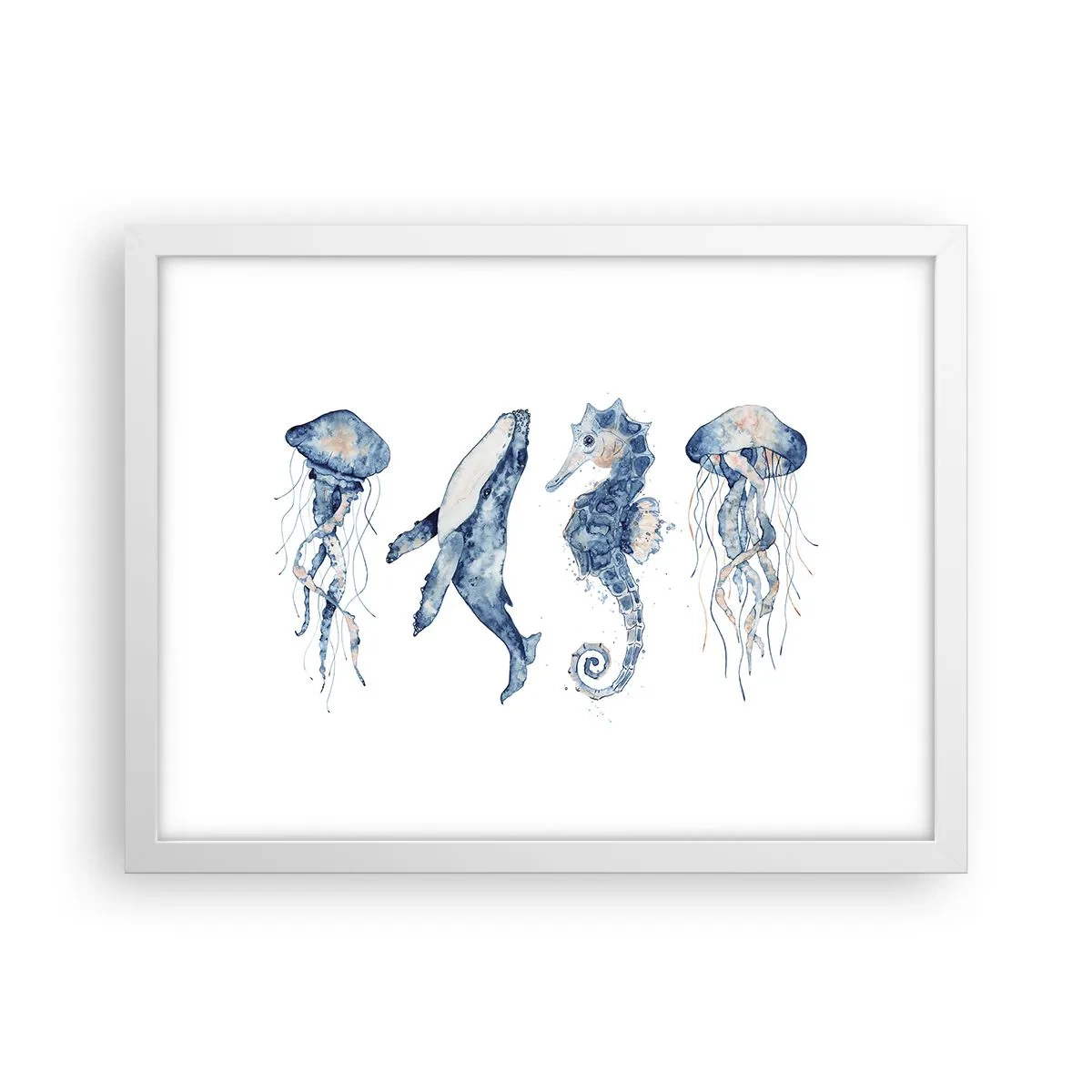 Poster in cornice bianca - Meraviglie del mare - 40x30 cm