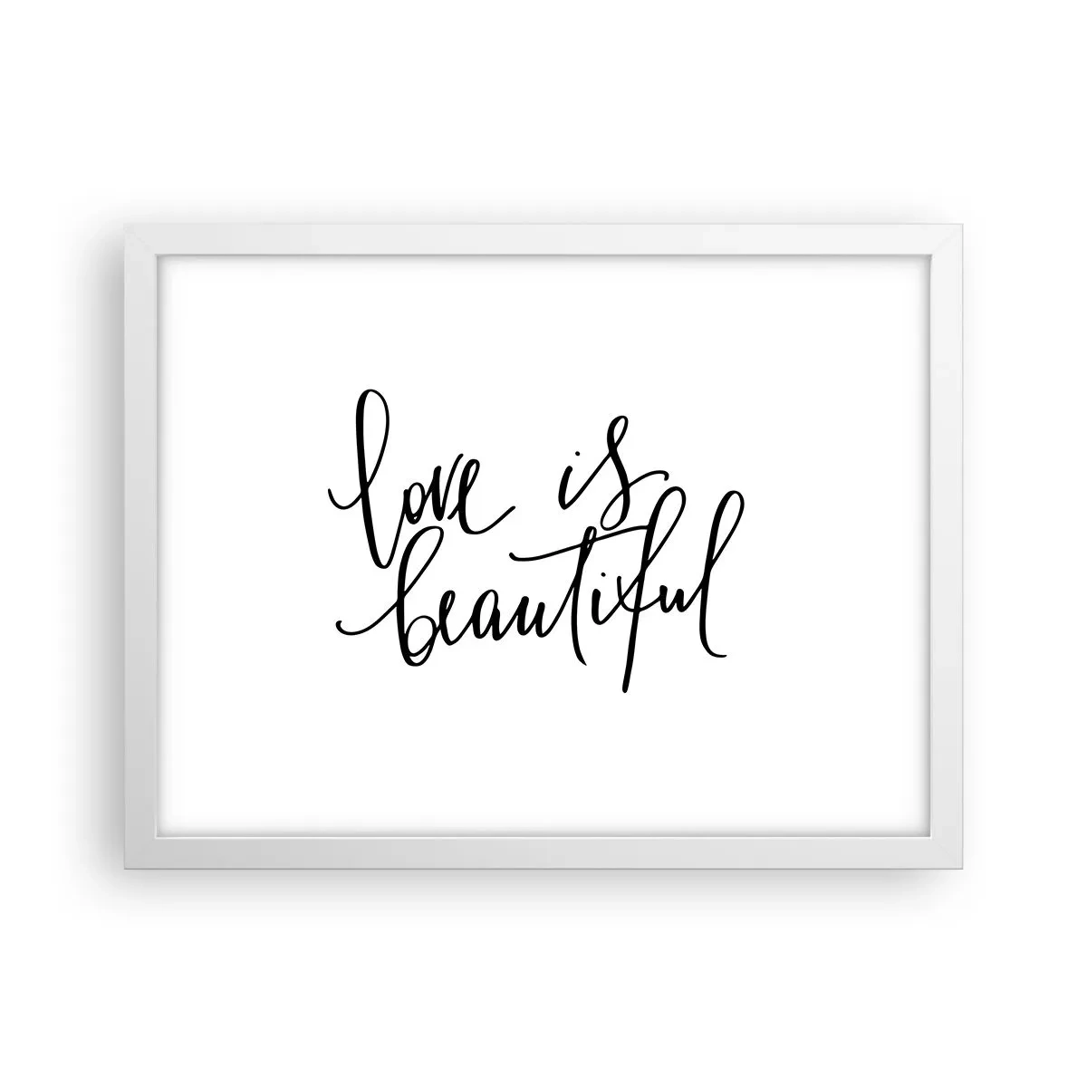 Poster in cornice bianca - Leggi e ripeti - 40x30 cm