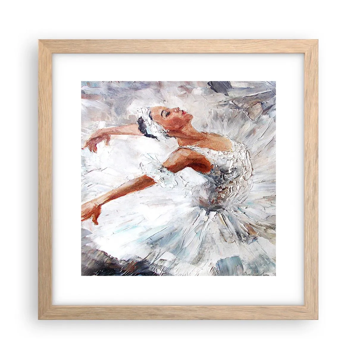 Poster in cornice rovere chiaro - Delicata e leggera come il tulle - 30x30 cm