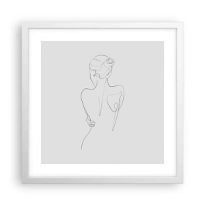 Poster in cornice bianca - La musica del corpo - 40x40 cm