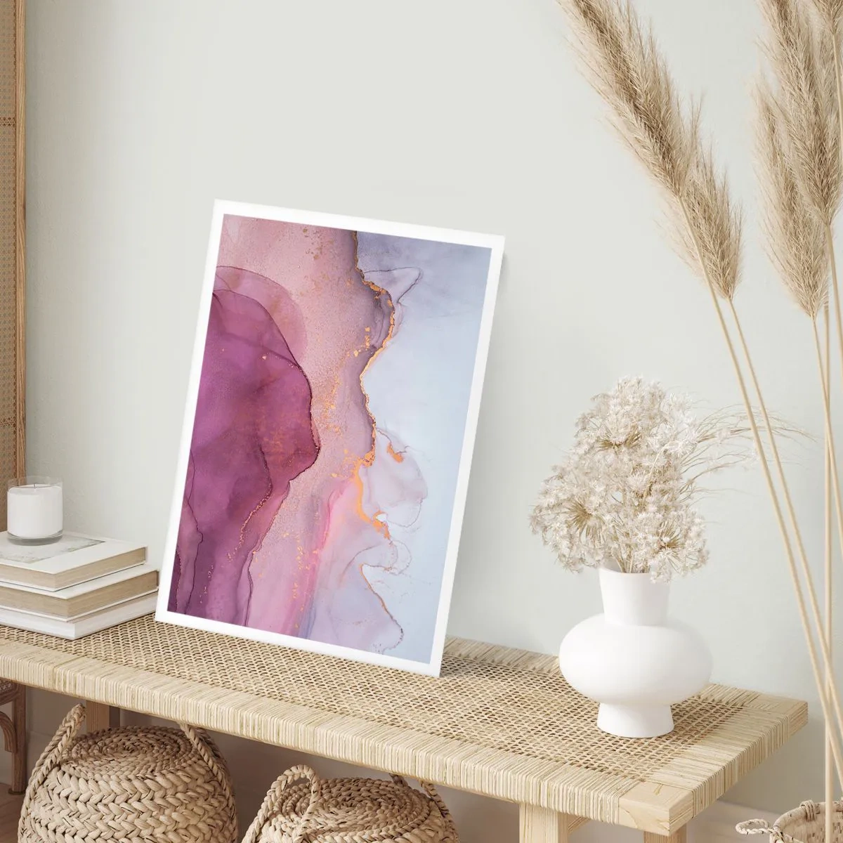 Poster - Onde di lilla e viola - 30x40 cm