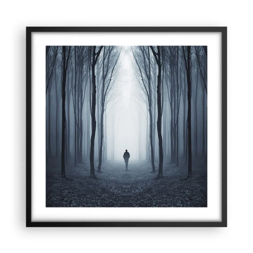Poster in cornice nera - E tutto è semplice e chiaro - 50x50 cm