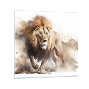 Quadro su vetro - Il re si è mosso - 40x40 cm