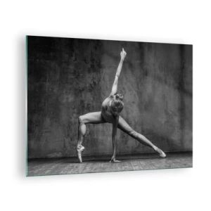 Quadro su vetro - Una ballerina in una posa artistica - 70x50cm - Ideale di equilibrio - Decorazione murale moderna per soggiorno e camera da letto ARTTOR