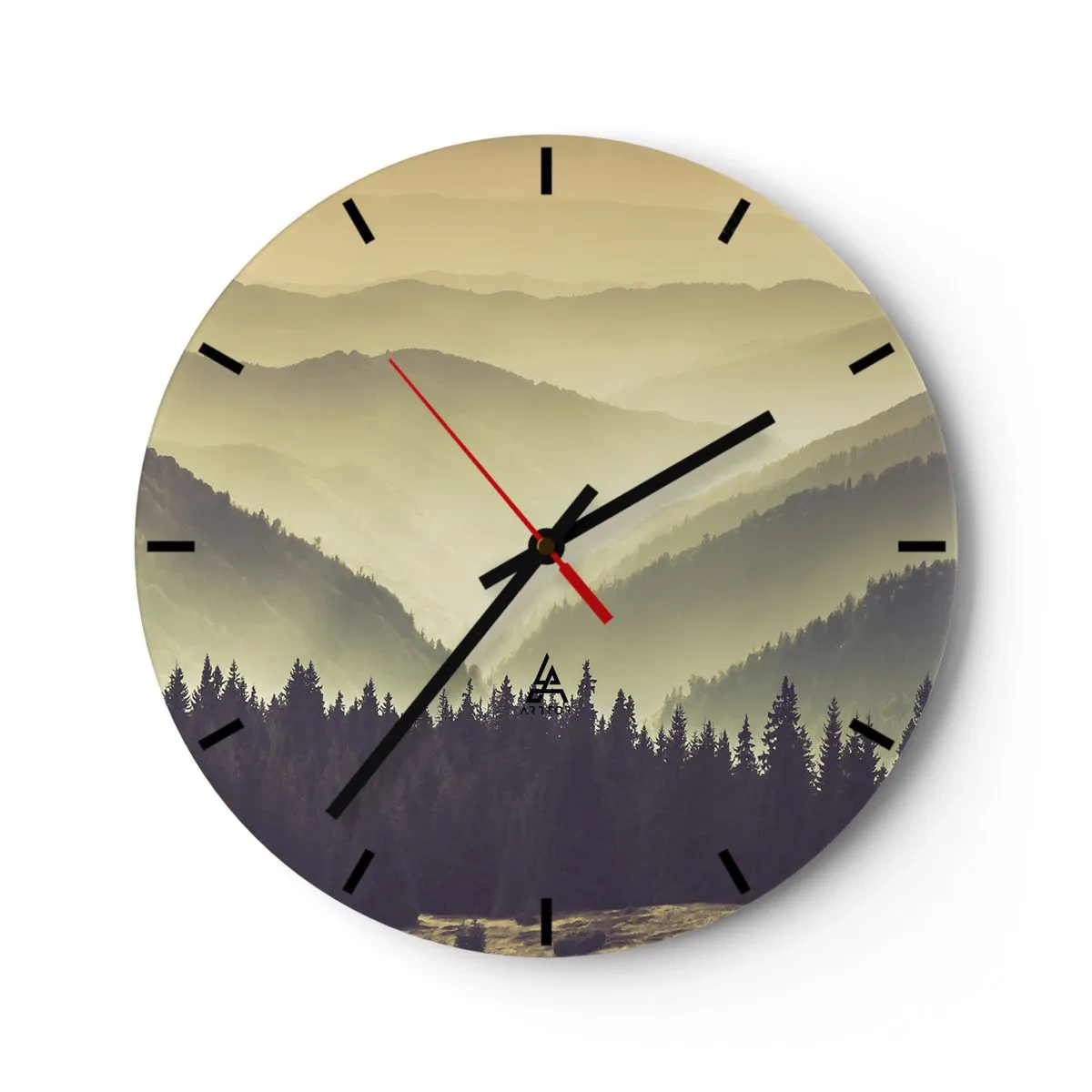Orologio da parete - Orologio in Vetro - Dopo sette montagne… - 40x40 cm