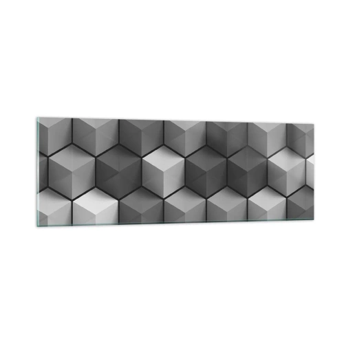 Quadro su vetro - Puzzle cubista - 90x30 cm