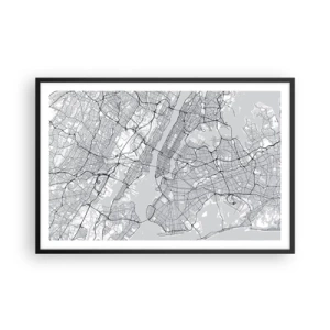 Poster in cornice nera - Anatomia della metropoli - 91x61 cm