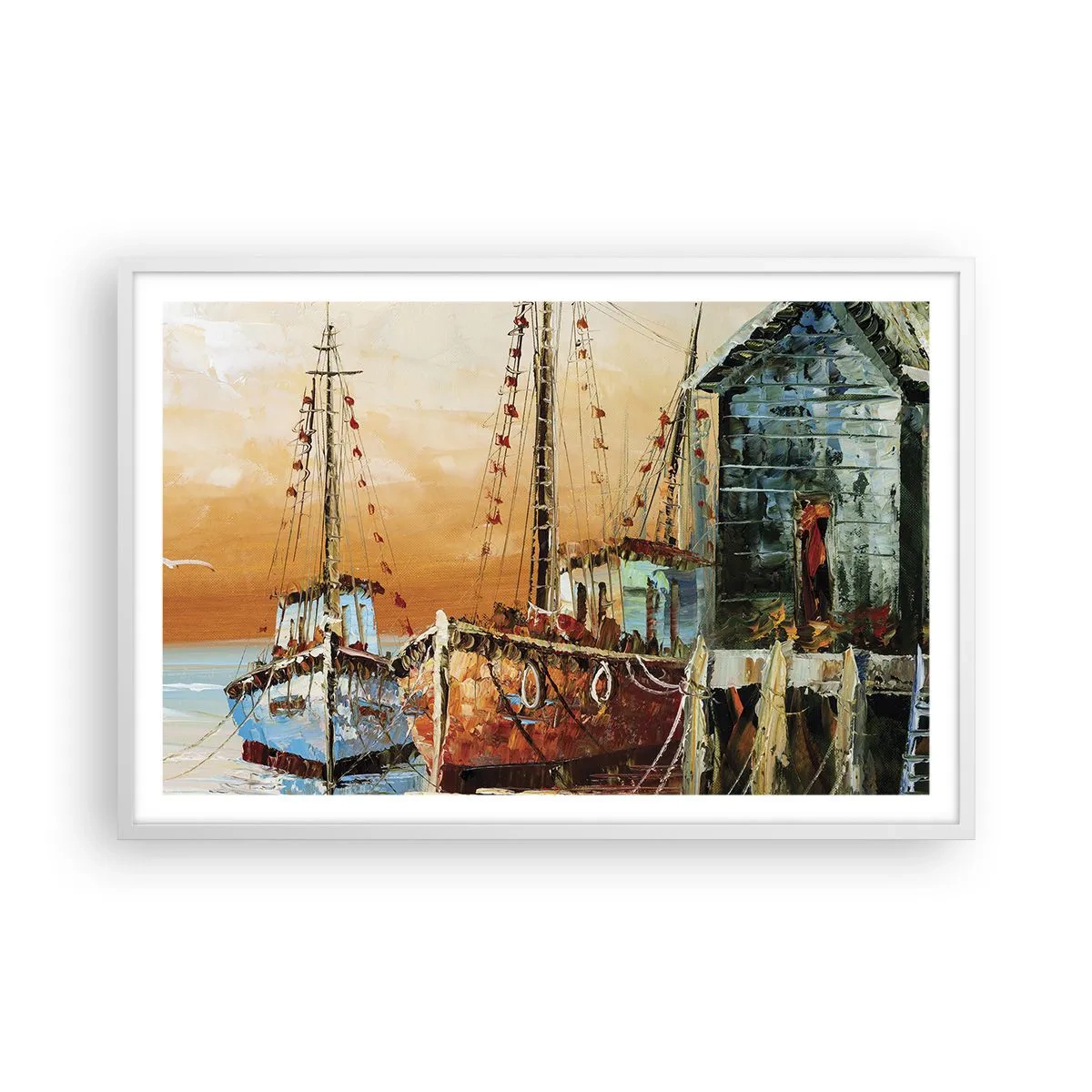Poster in cornice bianca - Ritorno tranquillo - 91x61 cm