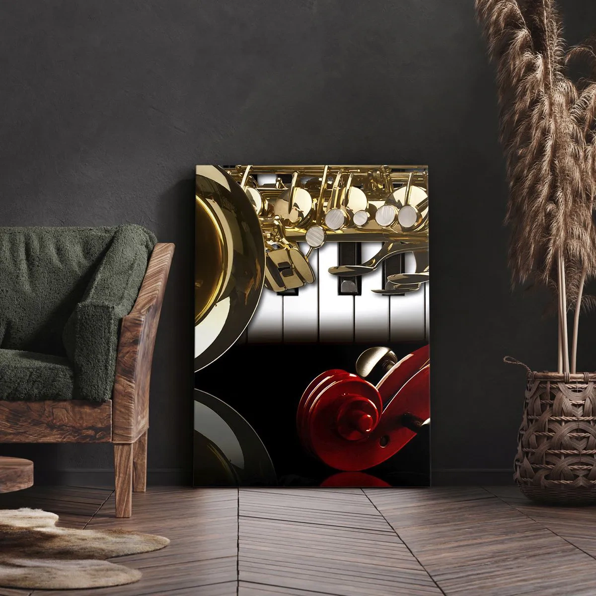 Quadro su tela - Stampe su Tela - Metallo, legno e avorio - 65x120 cm